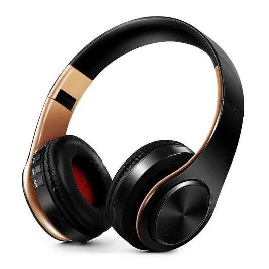 Retro Stereo Earphones Bluetooth Headphone Music Headset FM And Support SD Card With Mic And Volume Control, Wireless And Wired Headset