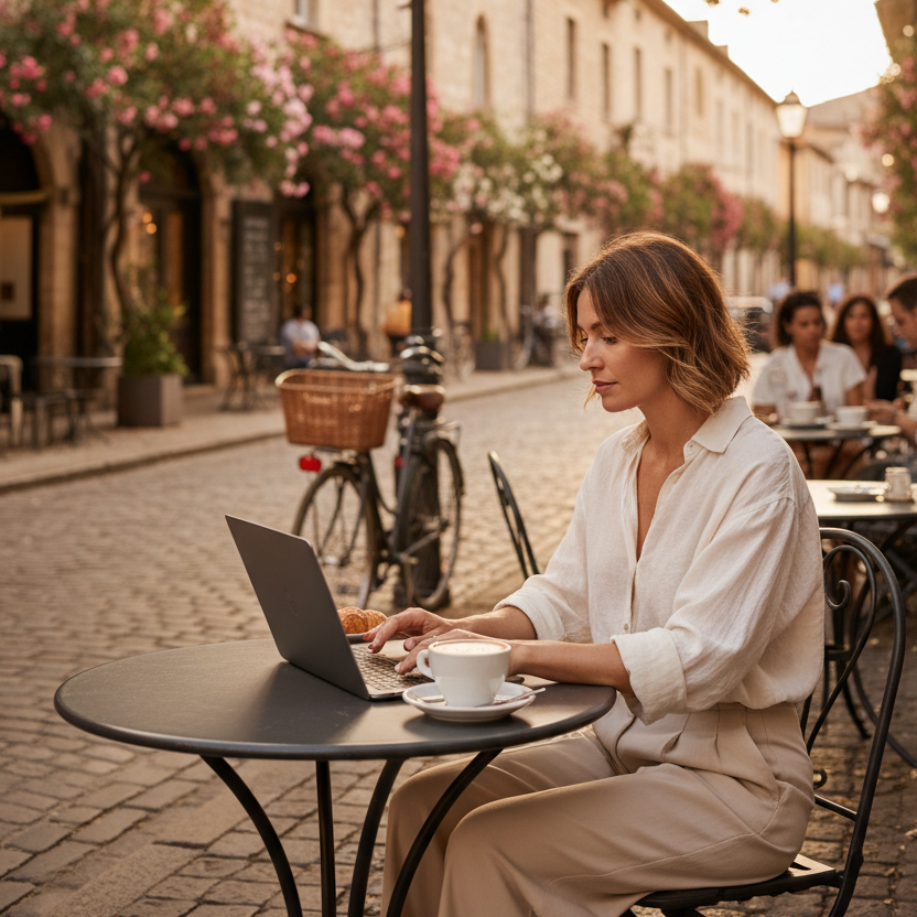 Gadabout digital nomad in Paris
